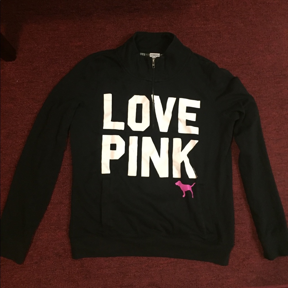 Vs pink quarter zip